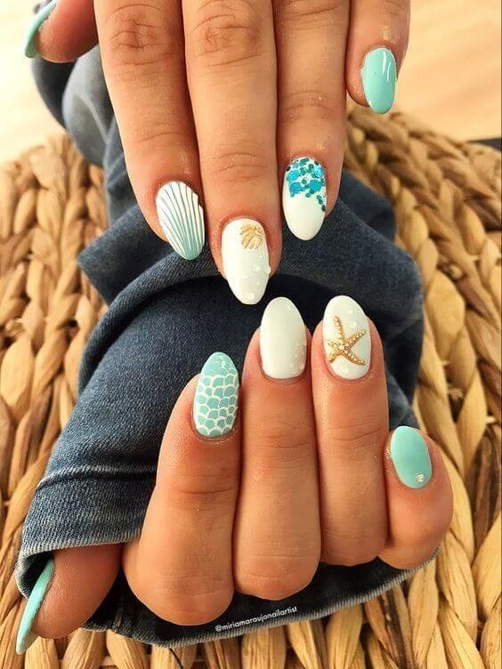 Coastal and Ocean-Inspired Nails
